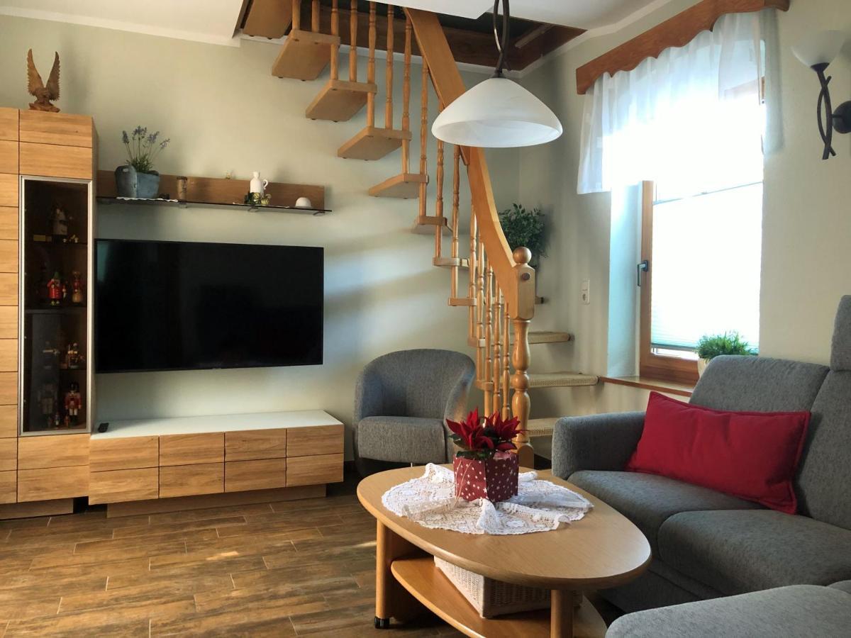 Ferienhaus Erzgebirge "An Der Trebe" Mit Kamin Und Sauna Нойгаузен Екстер'єр фото